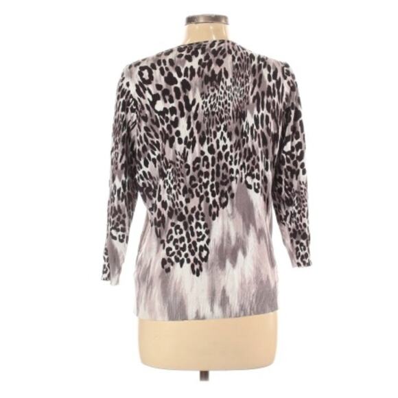 Joseph A Animal Print Cardigan Size L - Picture 2 of 7